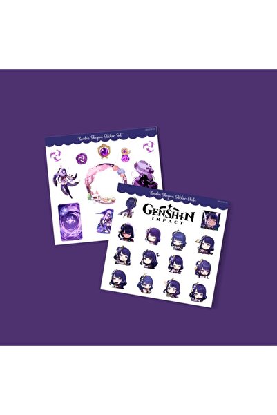 MiniThingsArt Genshin-shogun 2 Adet Sticker Set Parlak Kağıt