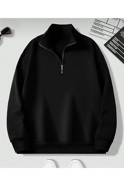 ciwi&life Φούτερ Unisex 2ip με μισό φερμουάρ γιακά