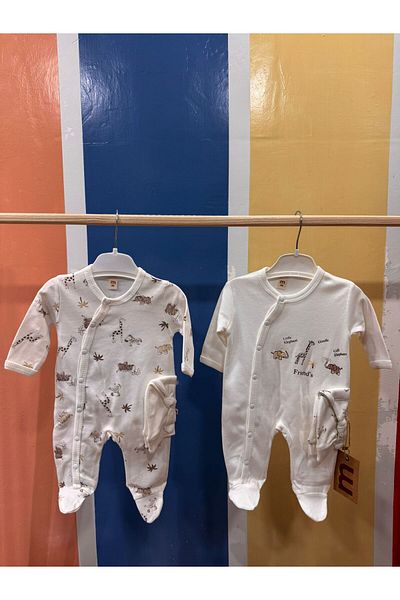 MİNİLOPPOO 2 Pieces Jumpsuit and Hat Set - Miniloppoo