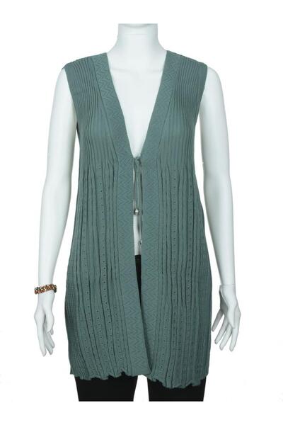 Sanalbolluk Buttonless Model Lace-Up Women's Knitwear Vest