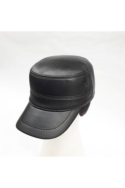 Sanalbolluk Castro Model Black Color Leather Hat