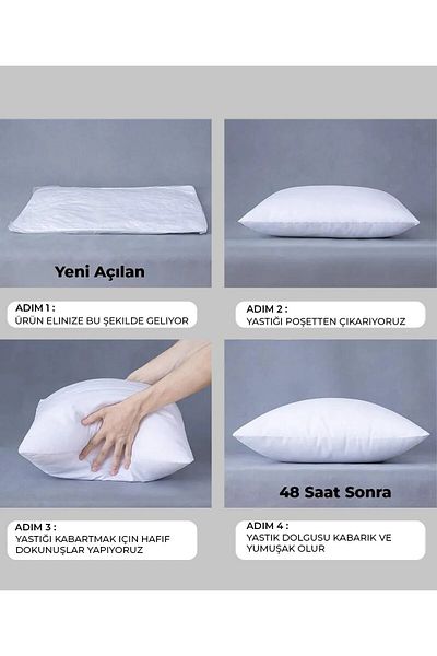 Seda Home Art Soft Microfiber Silicone Pillow 700 Gr, Antiallergic, Suitable for Hotel and Home Use