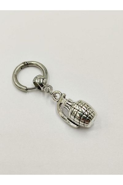 Sanalbolluk Hand Grenade Model Steel Earrings