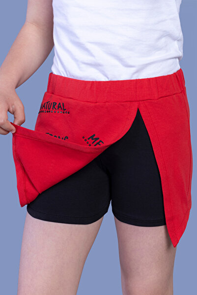 Toontoy Girl - Garni Detailed Printed Shorts