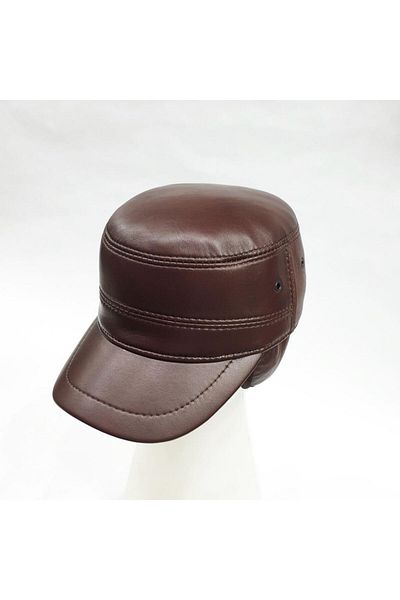 Sanalbolluk Castro Model Tan Leather Hat