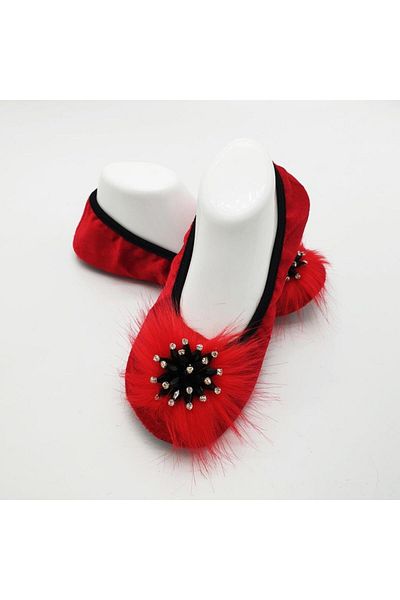 Sanalbolluk Stone Detailed Flat Shoes Home Flats