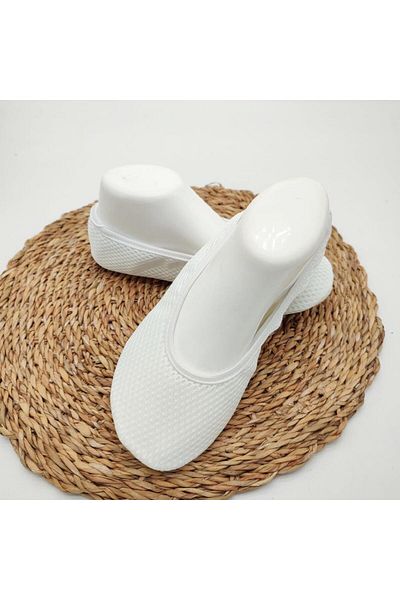 Sanalbolluk White Color Hajj and Umrah Ballerina Non-Slip Base