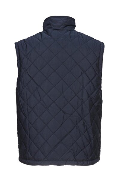 Sanalbolluk Diamond Stitched Three Pocket Fleece Vest Navy Blue Color
