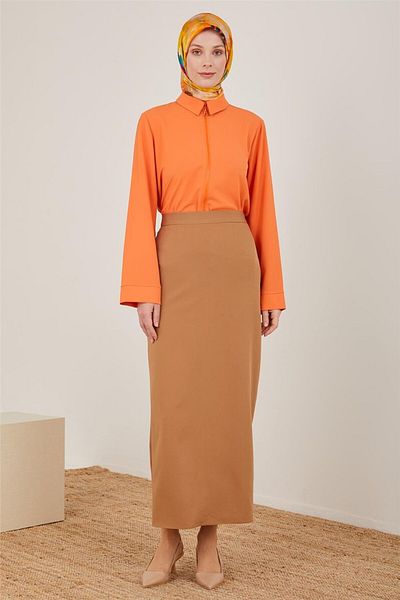 Armine 23Yd1034 Model Biscuit Pencil Skirt