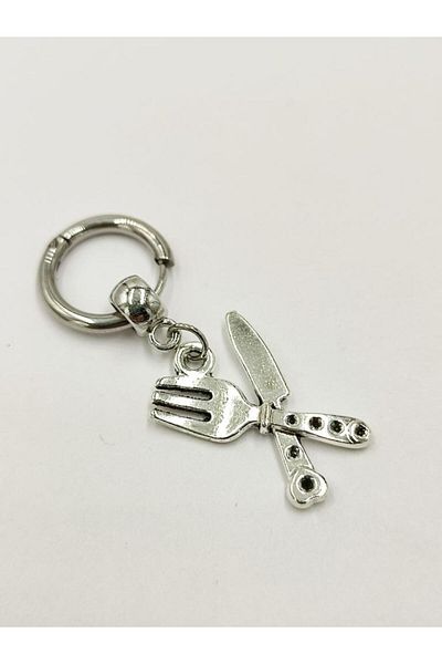 Sanalbolluk Spoon Fork Model Steel Earrings