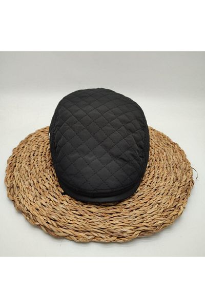 Sanalbolluk Square Stitched Men's Cap Black Color