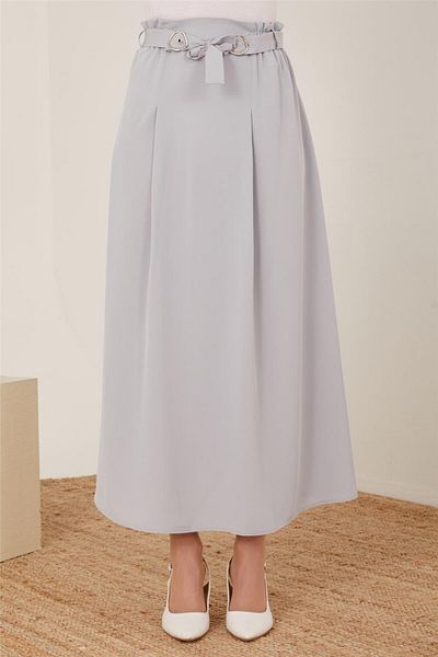 Armine Elastic and Adjustable Girdle - Gray Skirt 23Y1421