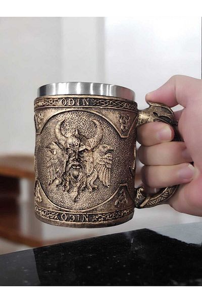 Mucha Norse Mythology Odin Stainless Steel Thermos Mug Cup