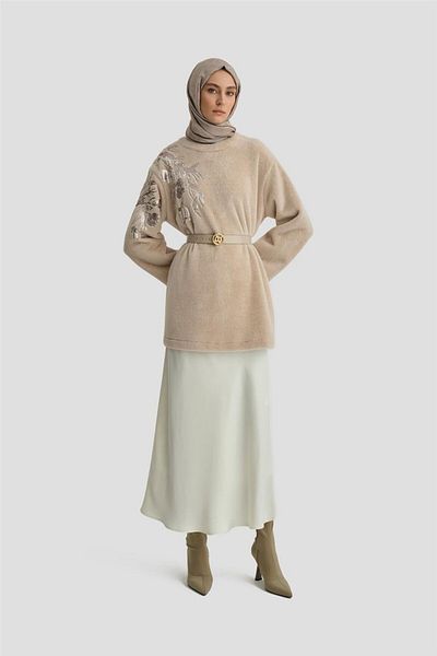 Armine 24K1714 Model Flared Satin Moonstone