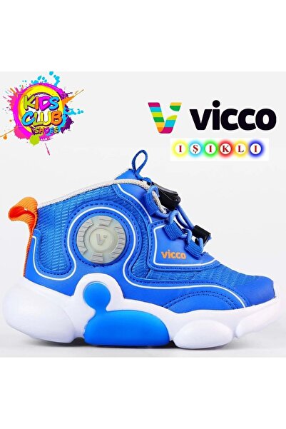 Kids Club Shoes Vicco Vento Phylon Kauçuk Taban Ortopedik Işıklı Çocuk Bot MAVİ