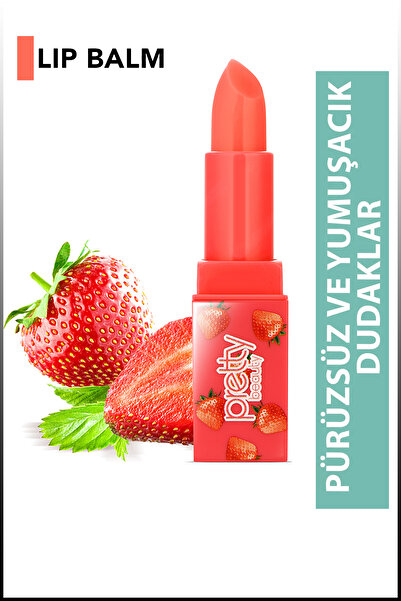 Aradia Kozmetik Dudak Bakım Kremi & Renkli Lip Balm Çilek