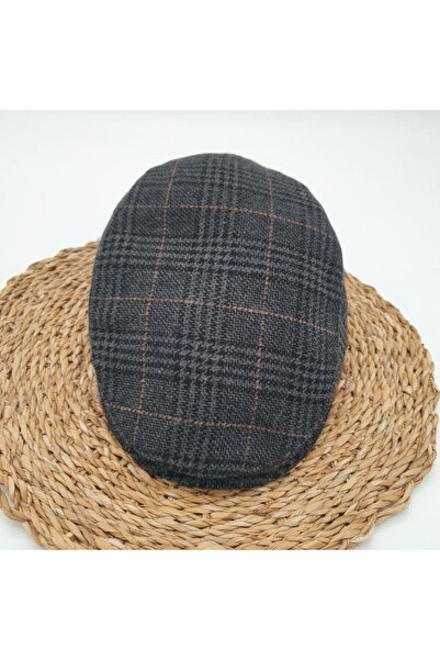 Sanalbolluk Siyah Renk Çizgili Klasik Erkek Kasket