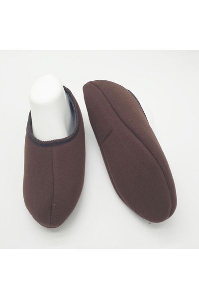 Sanalbolluk Brown Colored Plain Men's Home Shoes Classic Model