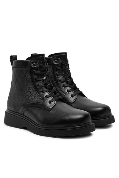 Calvin Klein Zip Mono Navy Blue Boots - Lace up Boot