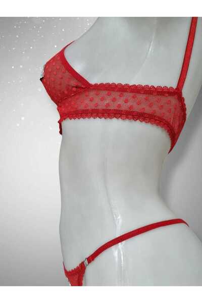 enmodaiçgiyim Vanilla Secret Red Stone Women's Bustier Suit