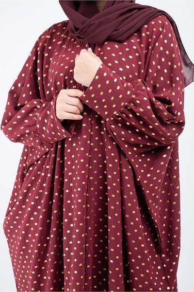 IKKXA Abaya AIK8004 Maroon