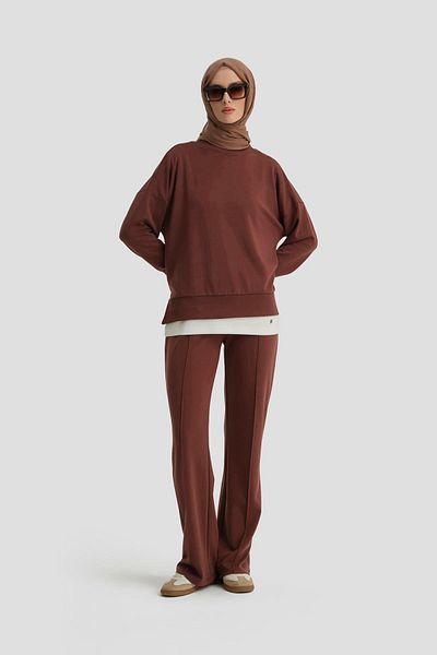 Armine Pantaloni roșii maro - Model 24kd6817