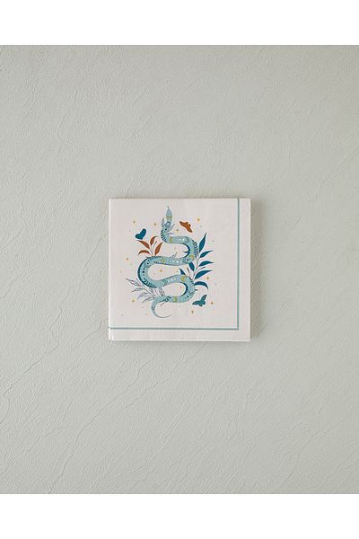English Home Μπεζ Χρώμα Talisman Snakes - 20τμχ Χαρτοπετσέτες 33x33 cm