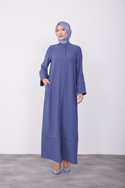 Armine Koliçi Lastikli Fermuarlı Ferace 23k8401 Indigo