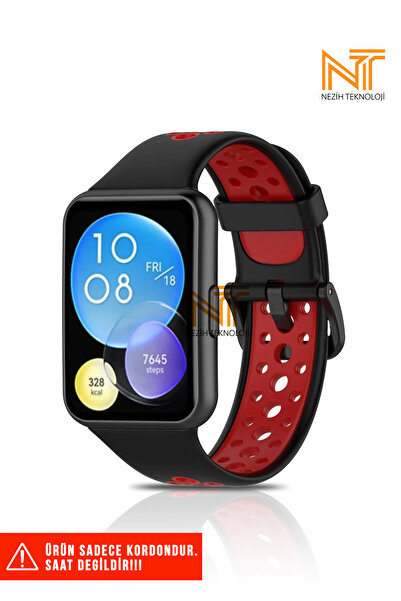 Nezih Case Huawei Watch Fit 2 Uyumlu A+ Kalite Delikli Nike Spor Jel Silikon Kordon/strap
