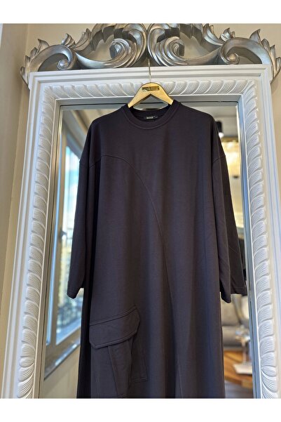 Invee Cepli İki İplik Elbise - Kahverengi