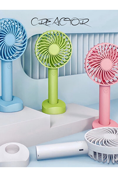 CREACTOR Şarjlı Mini El Fanı Masa Fanı Soğutucu Pervane Taşınabilir Şarj Edilebilir Pratik Vantilatör Mini 01