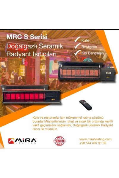 Mira Mrc 12s Seramik Radyant Isıtıcı, Doğalgazlı, 12kw, 3 Kademeli, 6 Taşlı