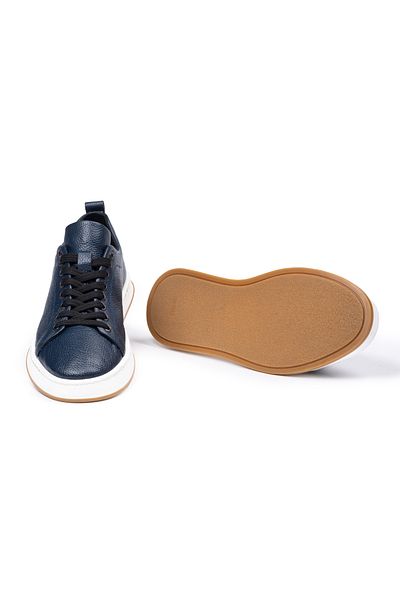 SELİN SOYLU Men's Genuine Leather Sneakers, Casual Shoes, 100% Leather Shoes, 4 Seasons Men's Sneakers