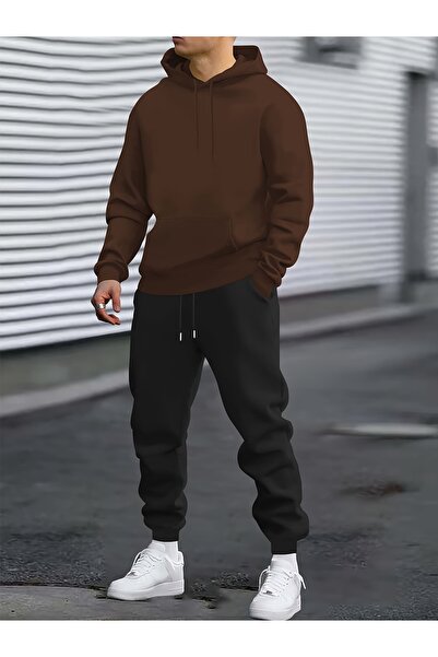 Lider Leather SET DE TRENING UNISEX CU GLUGĂ PENTRU BĂRBAȚI