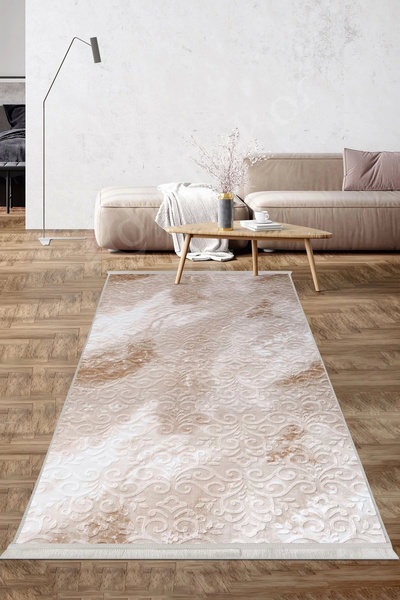 Dijidekor Halı Devetüyü Cool Yıkanabilir Saçaklı Kaymaz Delüxe Yolluk Kilim S...