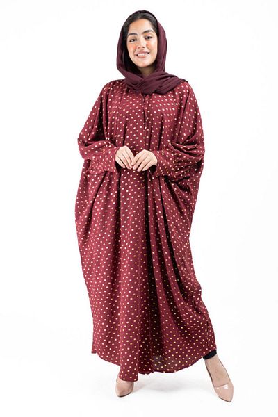 IKKXA Abaya AIK8004 Maroon