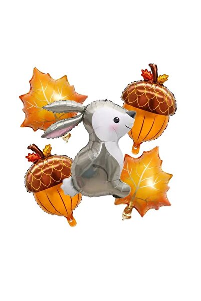 DÜVENCİ TİCARET FINDIK YAPRAK FOLYOLU ORMAN HAYVAN TEMALI BALON SET