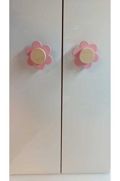 afralya home 3 Pieces! Papatya Baby Room Wooden Drawer / Cabinet Handle Figured Handle, Crown Shaped Drawer Handle