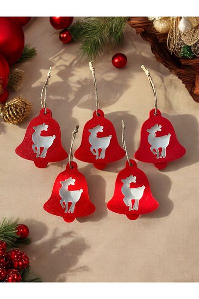 MOMİKO TASARIM 5Pcs Christmas Tree Ornament Handmade