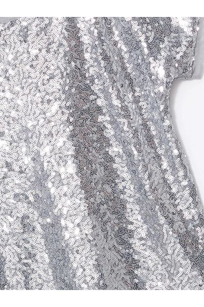 LC Waikiki Lcw Kids Girl Gray Crew Neck Sequin Embroidered Dress - Cent Trade