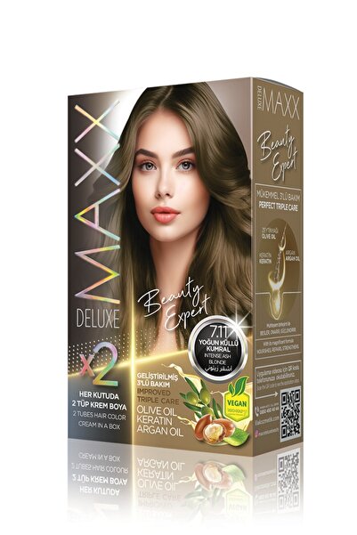 MAXX DELUXE Beauty Expert 7.11 Yoğun Küllü Kumral Set Boya