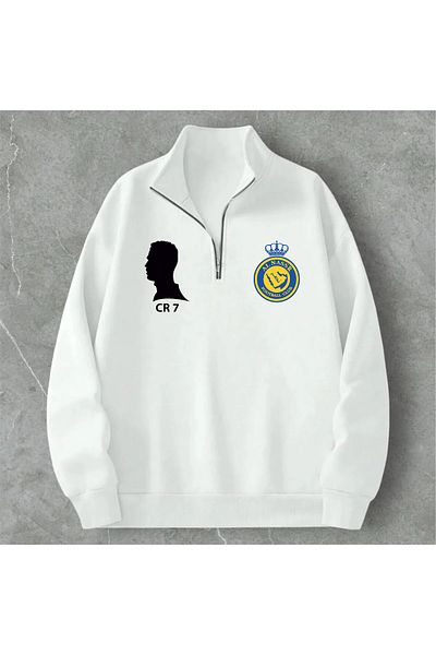 Pisa Art Φούτερ Cristiano Ronaldo 7 X Al Nassr SPL με μισό φερμουάρ