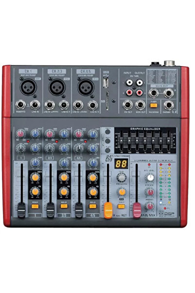ODO Mz-502fx 4 Kanallı 99 Dsp Efektli Deck Mikser