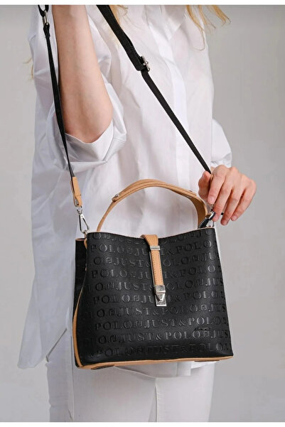 Just Polo Жіноча темно-синя сумка з рельєфним візерунком на блискавці з веганським закриттям на плечі та руці