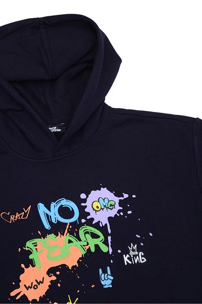 No Fear Boy Printed Hooded Sweatshirt