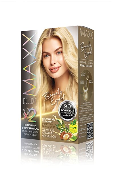MAXX DELUXE Beauty Expert Set Saç Boyası 9.0 Doğal Sarı