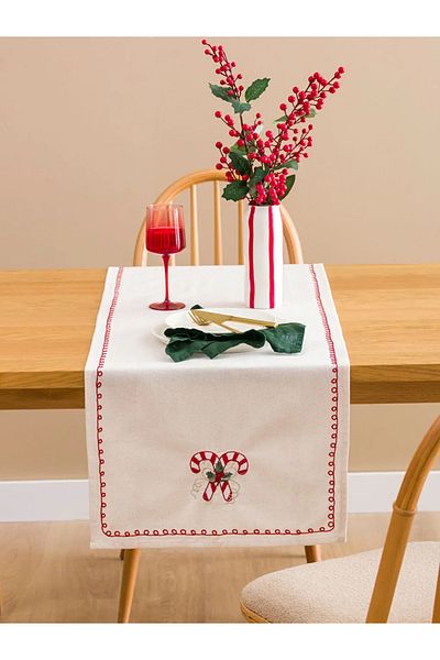 LC Waikiki Home Ecru Christmas Themed Runner 45X150 cm