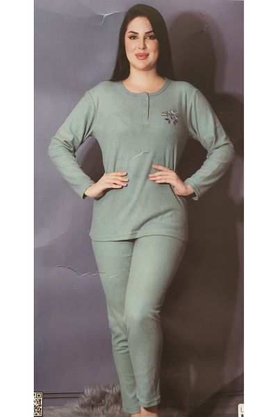 GOOD NİGHT Battal Size Interlock Mother Pajamas Set 1912