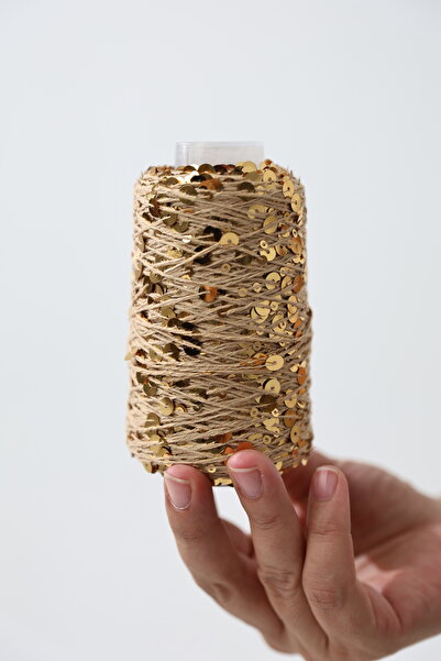 MODUMUZ RAHATLIK Pullu İp 100 gramlık bobinlerinde 320 metre uzunluk Pul Boyutu: 3mm+6mm