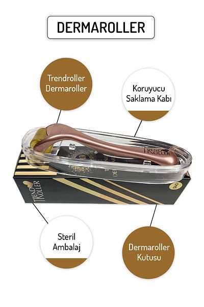 Trendroller Dermaroller 1.00mm Titanium 540 Needle Original Derma Roller